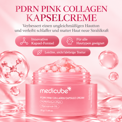 PDRN Pink Collagen Kapselcreme – Gesichtscreme mit Lachs-DNA, Niacinamid & Hyaluronsäure – 55 g