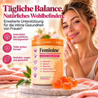 Feminine Balance Probiotische Gummibärchen mit Präbiotika & Hyaluronsäure – 30 Gummibärchen
