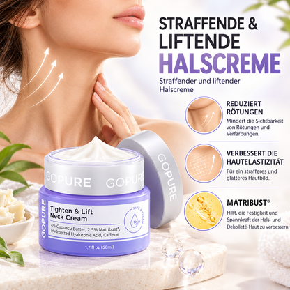 Straffende Halscreme mit Hyaluronsäure & Koffein – Anti-Aging Pflege, 50 ml