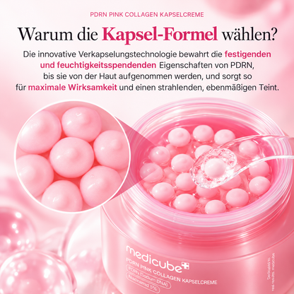 PDRN Pink Collagen Kapselcreme – Gesichtscreme mit Lachs-DNA, Niacinamid & Hyaluronsäure – 55 g