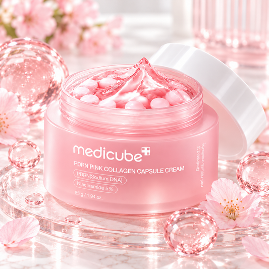 PDRN Pink Collagen Kapselcreme – Gesichtscreme mit Lachs-DNA, Niacinamid & Hyaluronsäure – 55 g
