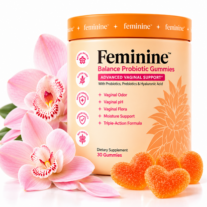 Feminine Balance Probiotische Gummibärchen mit Präbiotika & Hyaluronsäure – 30 Gummibärchen