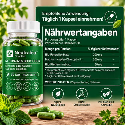 Natürliche Anti-Geruch Ergänzung – Unterstützung für Körper- & Atemfrische | Neutralea™