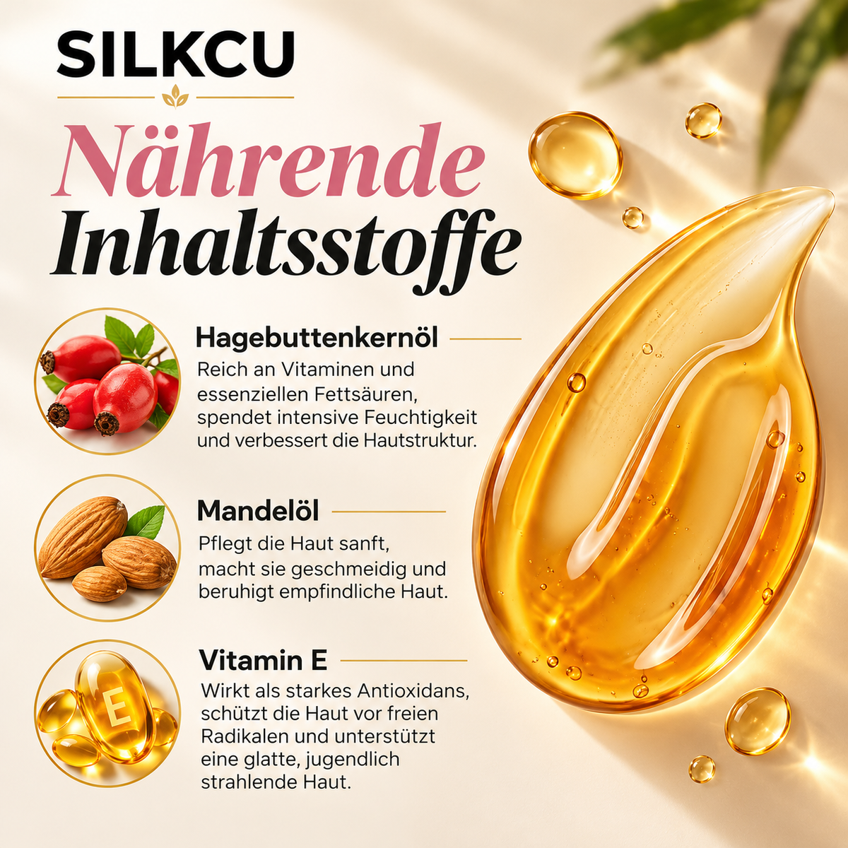 Hautstraffendes Körperöl gegen trockene & reif wirkende Haut – Anti-Aging Pflegeöl, 100 ml