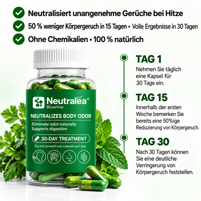 Natürliche Anti-Geruch Ergänzung – Unterstützung für Körper- & Atemfrische | Neutralea™