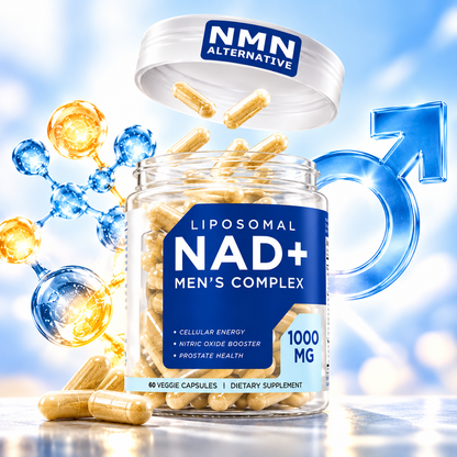 Liposomales NAD+ Männer-Komplex 1000 mg – Mit Zink, Q10 & Resveratrol – 60 Kapseln